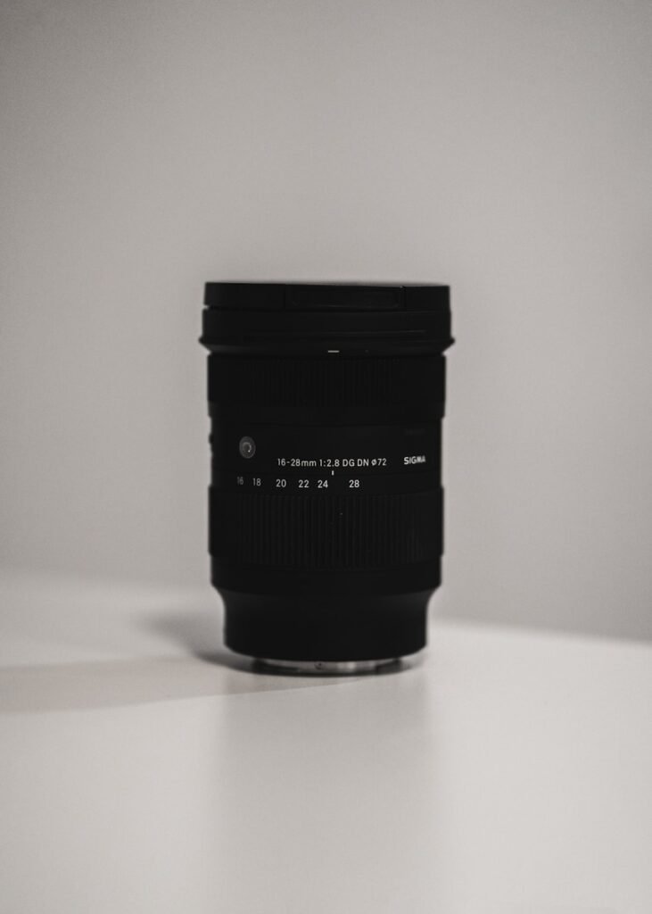 a camera lens sitting on top of a table